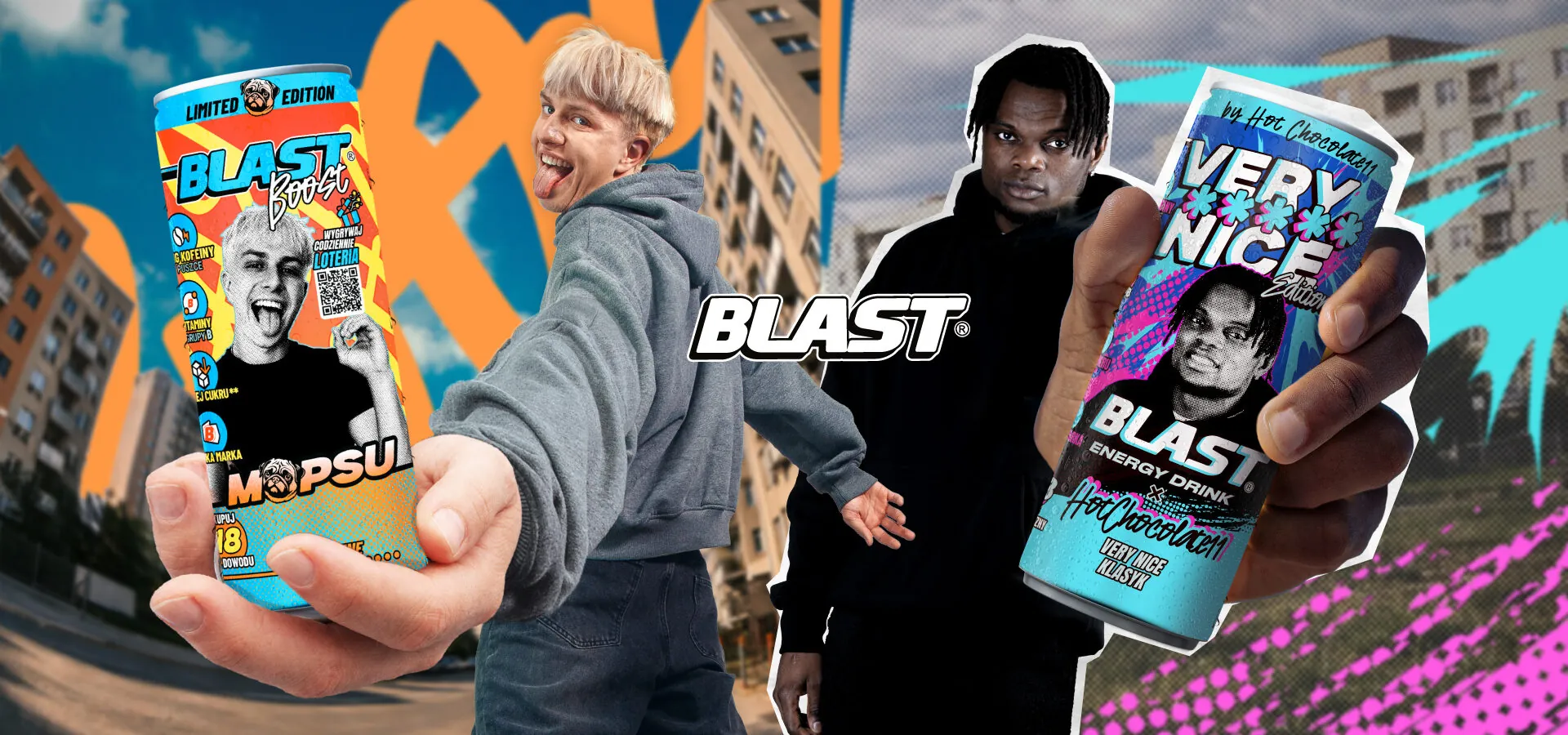 Influencerzy i napój energetyczny Blast oraz Boost